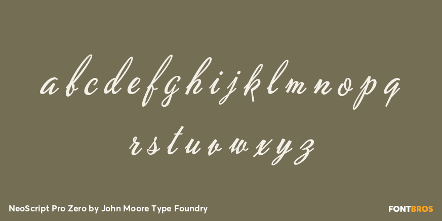 NeoScript Pro Zero Font Poster #3