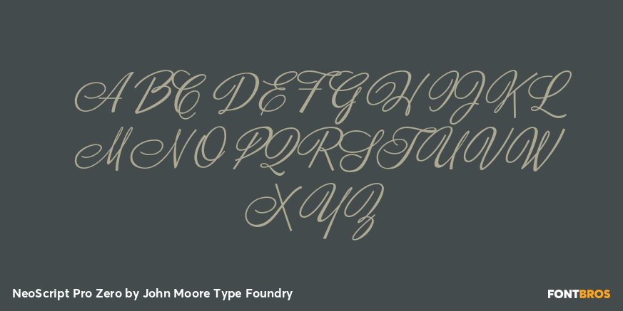 NeoScript Pro Zero Font Poster #1