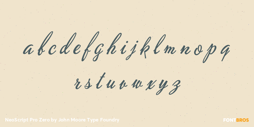 NeoScript Pro Zero Font Poster #1