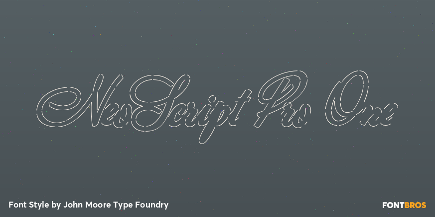 NeoScript Pro One Font Poster