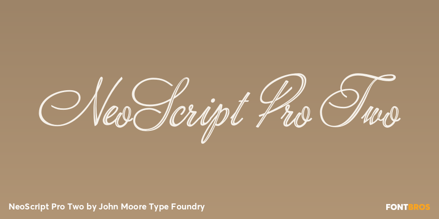 NeoScript Pro Two Font Poster