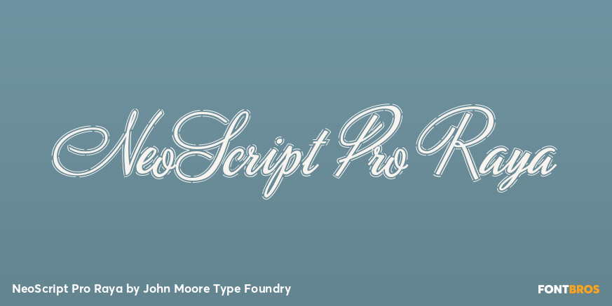NeoScript Pro Raya Font Poster