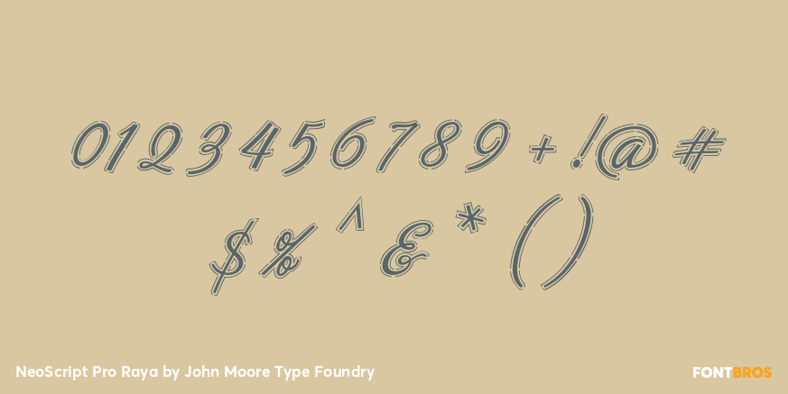 NeoScript Pro Raya Font Poster #4