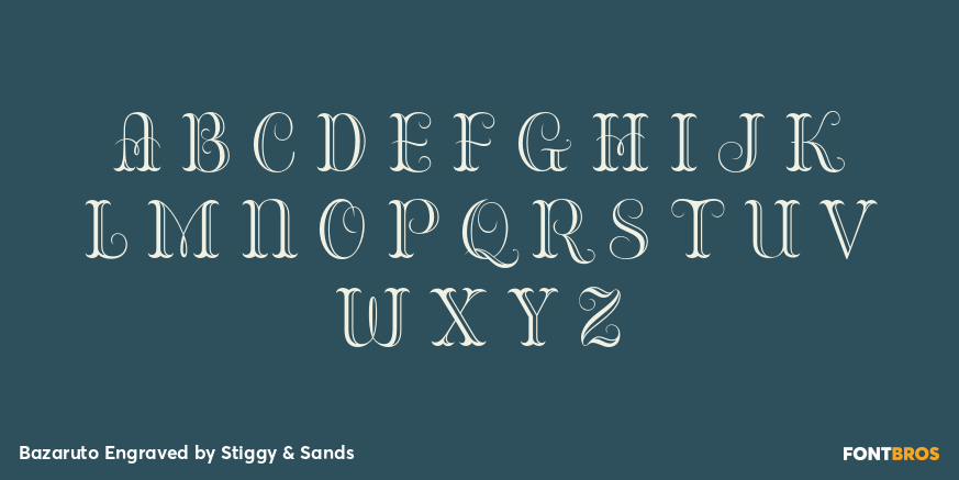 Bazaruto Engraved Font Poster #2