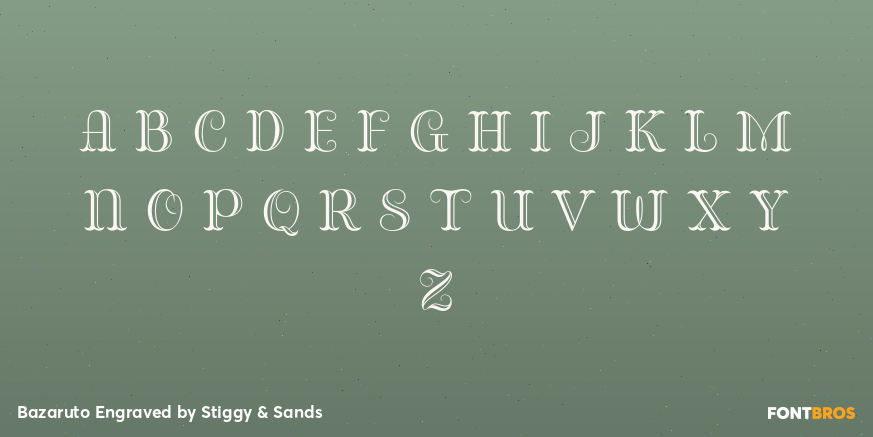 Bazaruto Engraved Font Poster #3