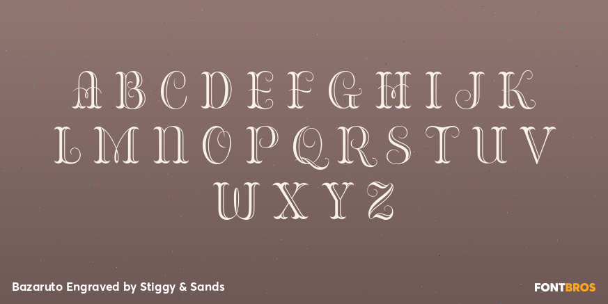 Bazaruto Engraved Font Poster #1