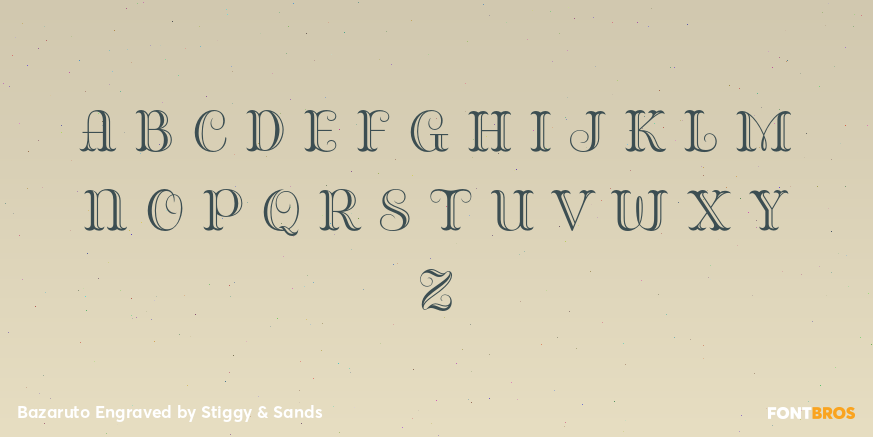 Bazaruto Engraved Font Poster #1