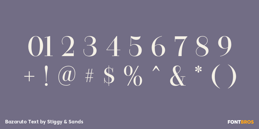 Bazaruto Text Font Poster #1