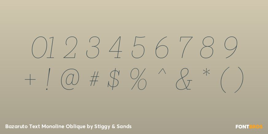 Bazaruto Text Monoline Oblique Font Poster #1