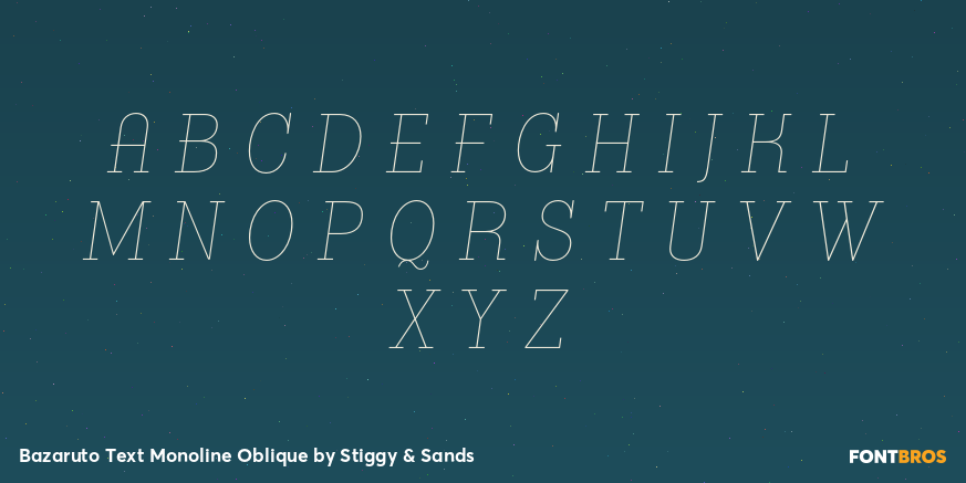 Bazaruto Text Monoline Oblique Font Poster #2