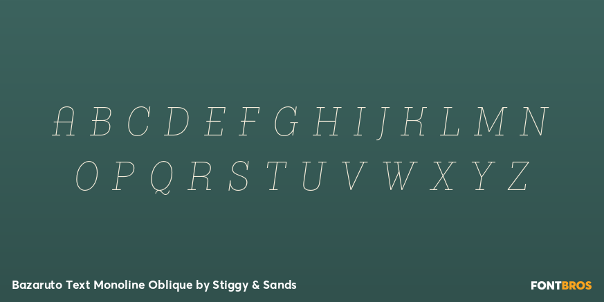 Bazaruto Text Monoline Oblique Font Poster #3