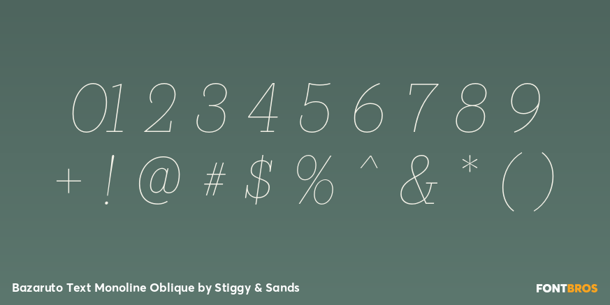 Bazaruto Text Monoline Oblique Font Poster #4