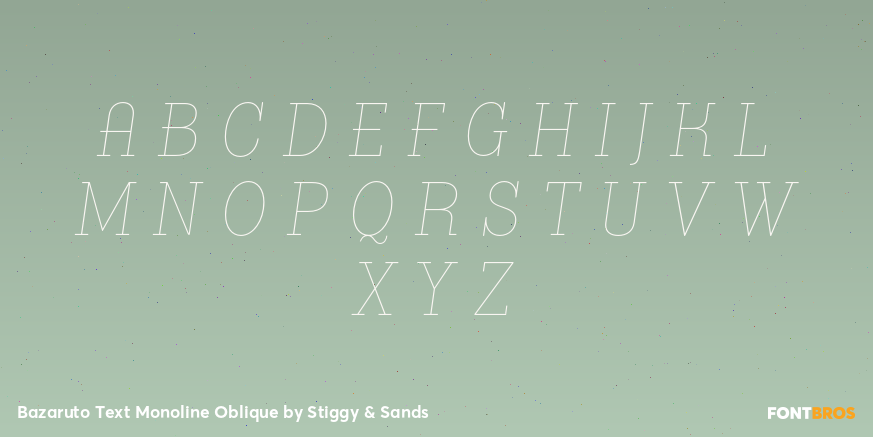 Bazaruto Text Monoline Oblique Font Poster #1