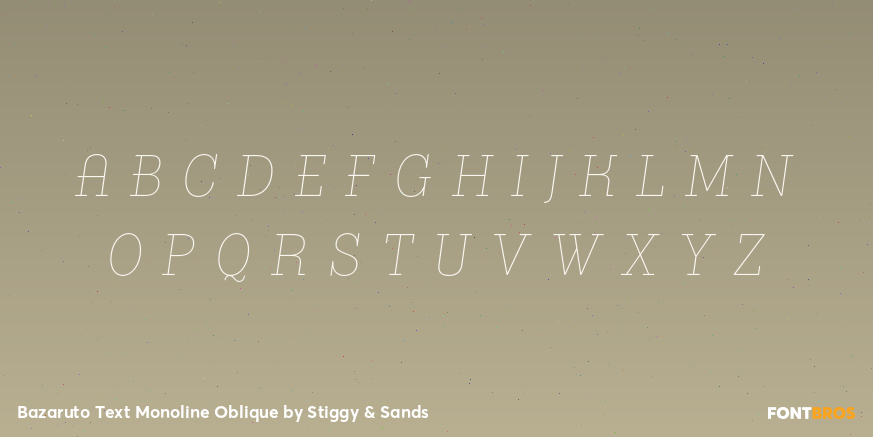 Bazaruto Text Monoline Oblique Font Poster #1