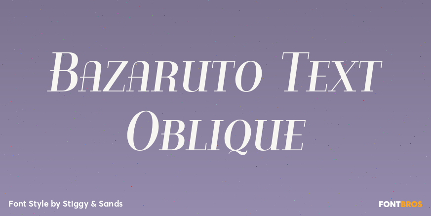 Bazaruto Text Oblique Poster