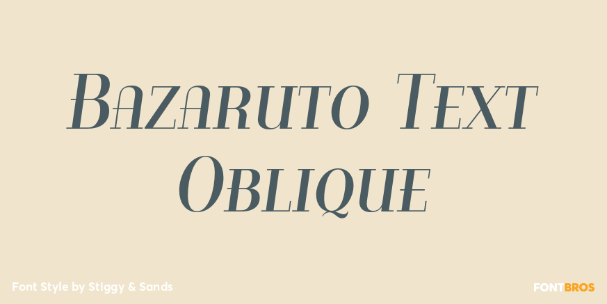 Bazaruto Text Oblique Poster