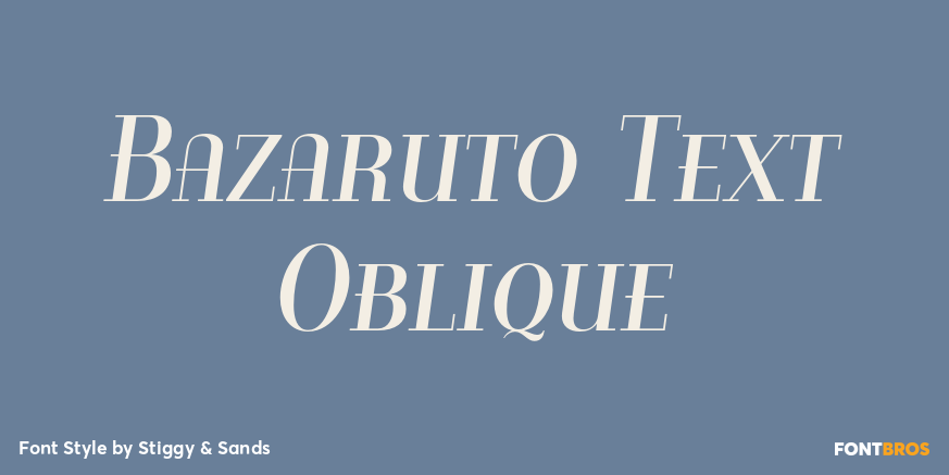 Bazaruto Text Oblique Poster