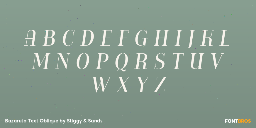 Bazaruto Text Oblique Font Poster #1