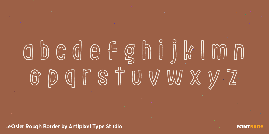 LeOsler Rough Border Font Poster #3