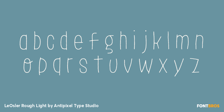 LeOsler Rough Light Font Poster #3