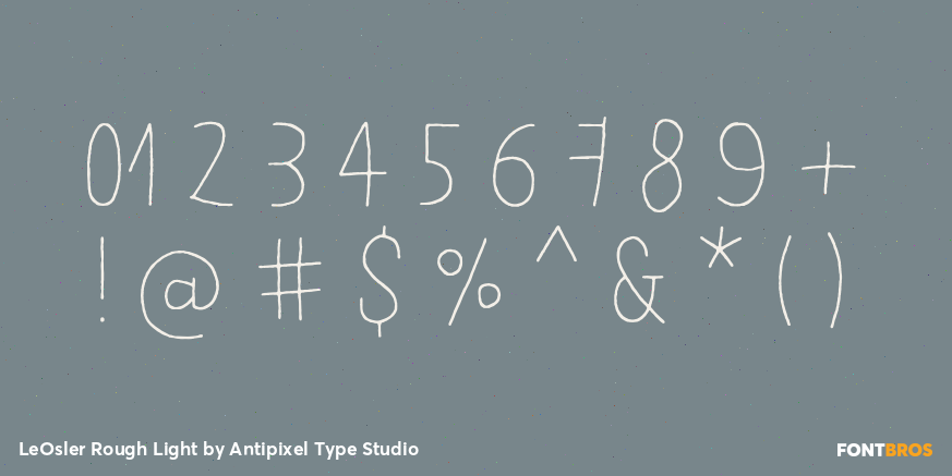 LeOsler Rough Light Font Poster #4