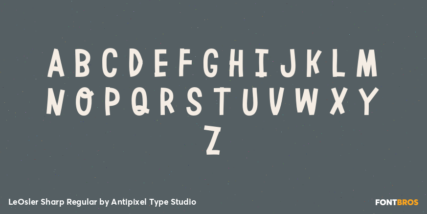 LeOsler Sharp Regular Font Poster #2