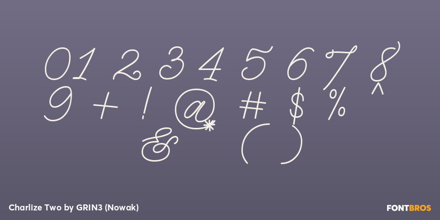 Charlize Two Font Poster #1