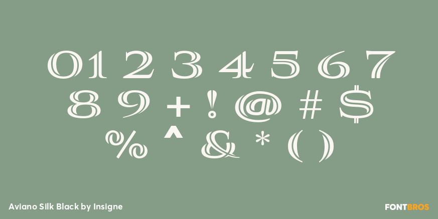 Aviano Silk Black Font Poster #4