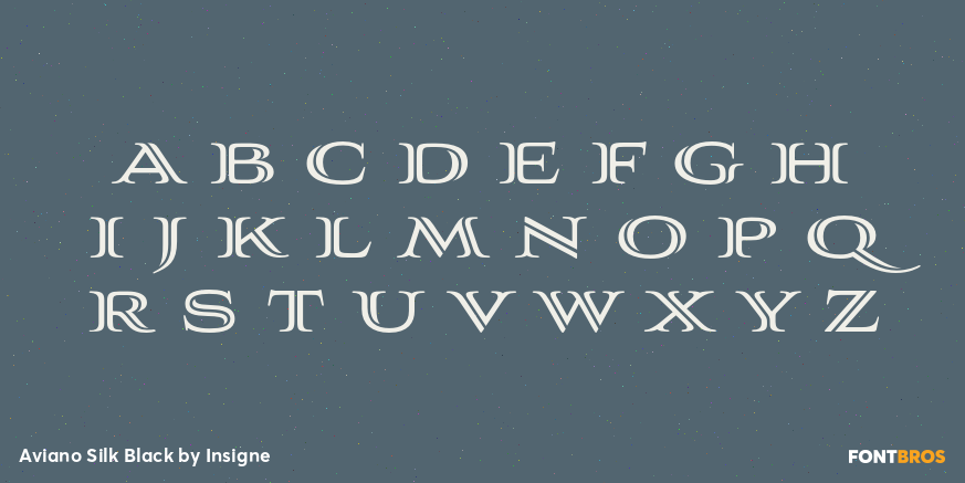 Aviano Silk Black Font Poster #3