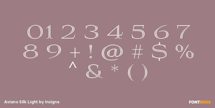 Aviano Silk Light Font Poster #1