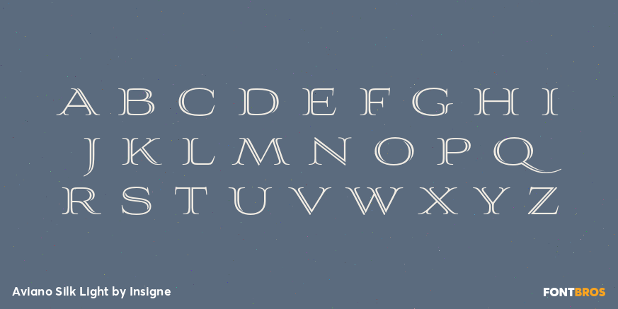 Aviano Silk Light Font Poster #1