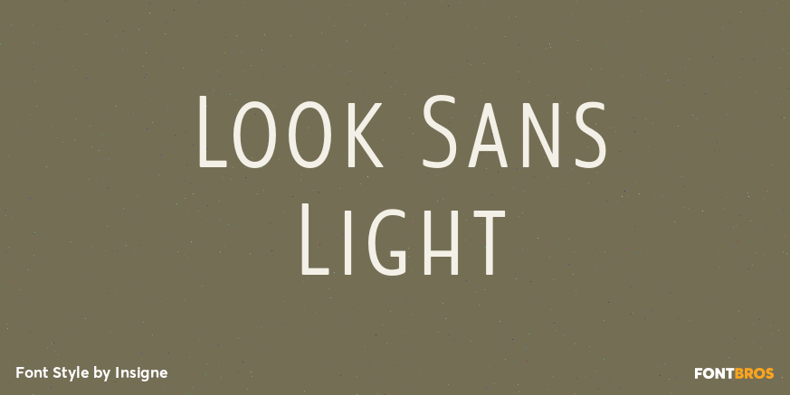 Look Sans Light Font Poster #1