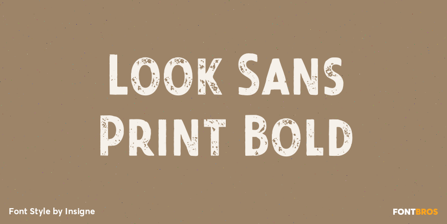 Look Sans Print Bold Font Poster #1