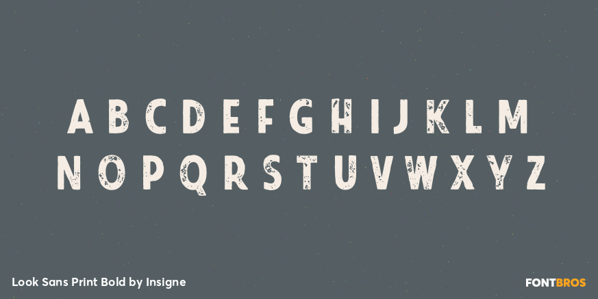 Look Sans Print Bold Font Poster #1