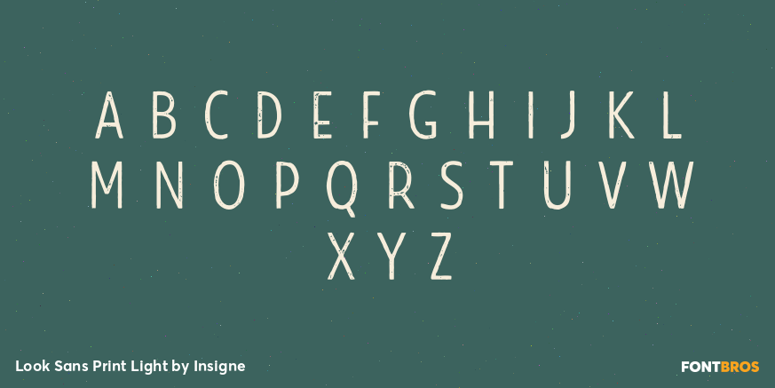 Look Sans Print Light Font Poster #2