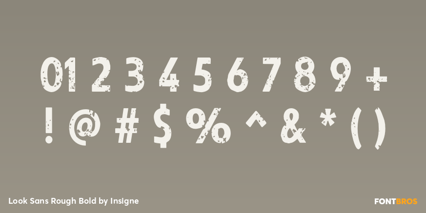 Look Sans Rough Bold Font Poster #4