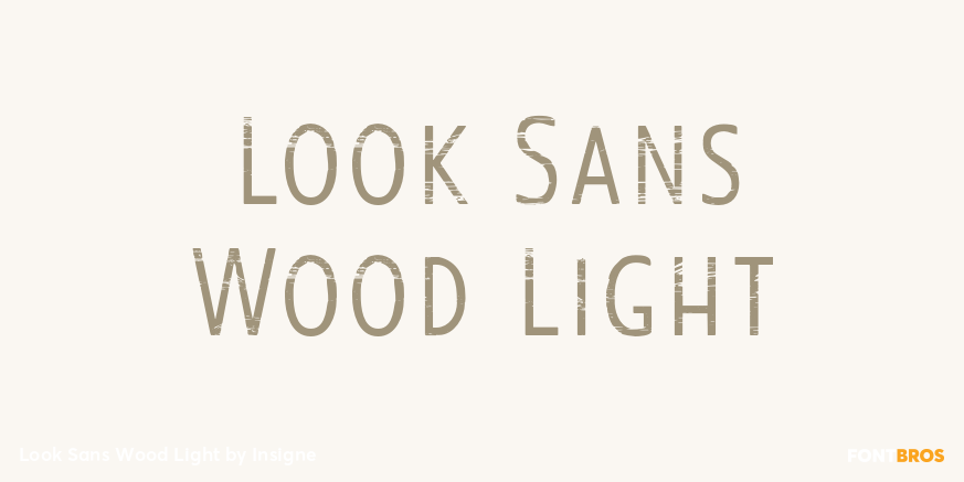 Look Sans Wood Light Font Poster #1