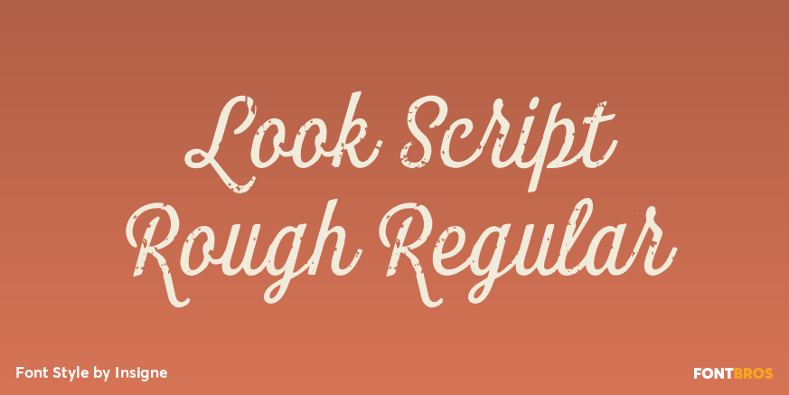 Look Script Rough Regular Font Poster #1