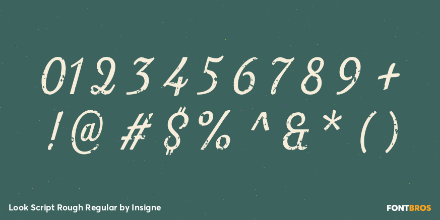 Look Script Rough Regular Font Poster #1