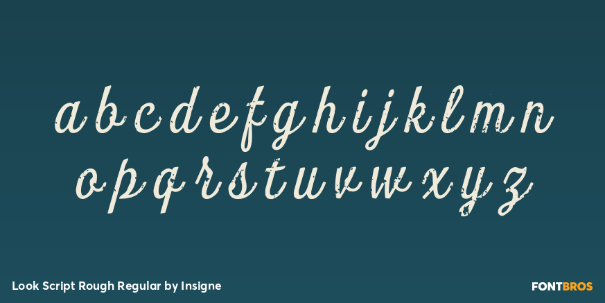 Look Script Rough Regular Font Poster #3