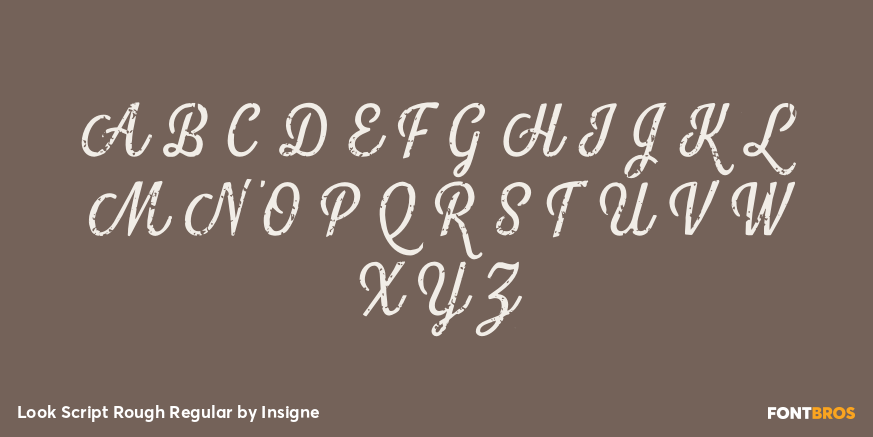 Look Script Rough Regular Font Poster #1