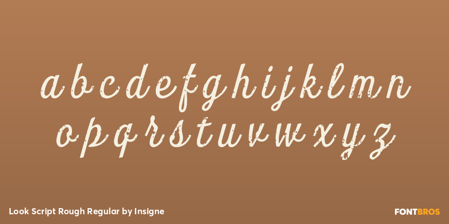 Look Script Rough Regular Font Poster #1