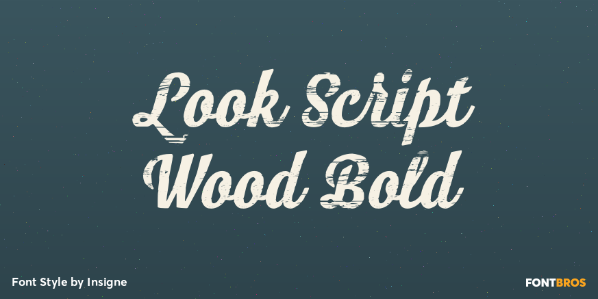 Look Script Wood Bold Font Poster #1