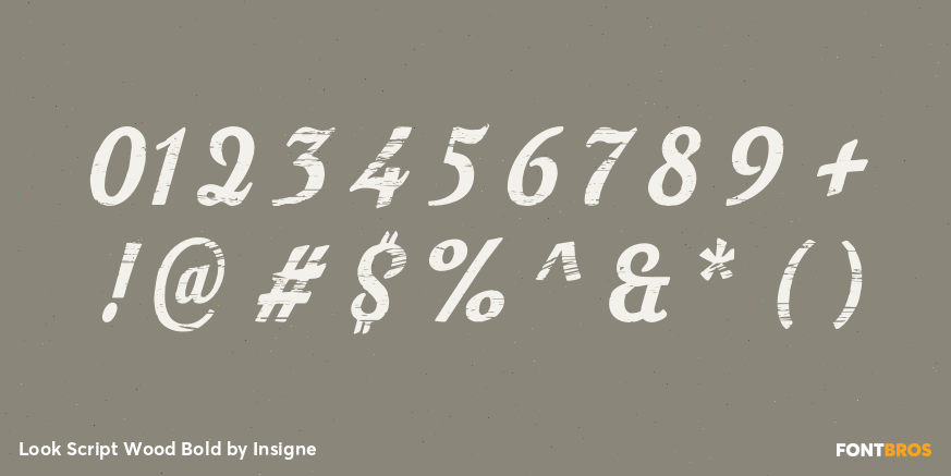 Look Script Wood Bold Font Poster #1