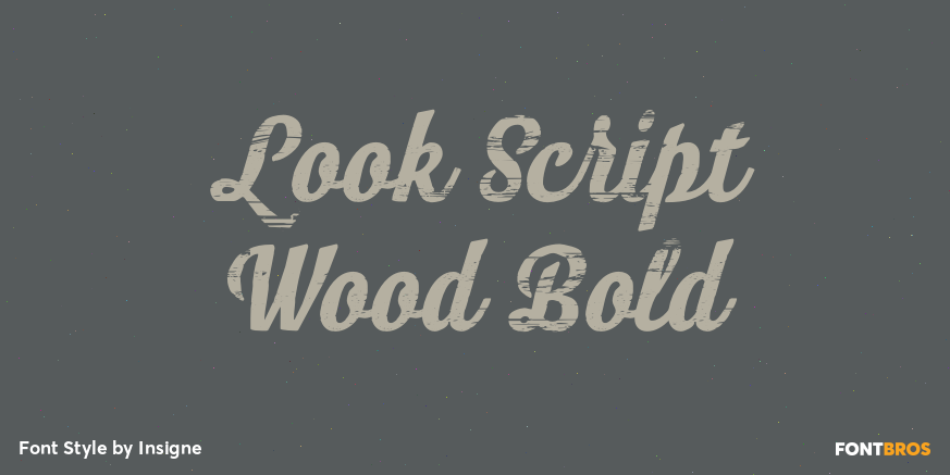 Look Script Wood Bold Poster