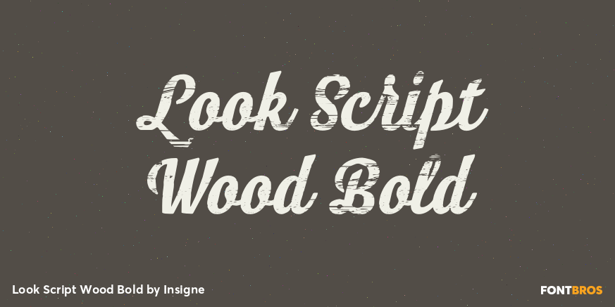 Look Script Wood Bold Poster