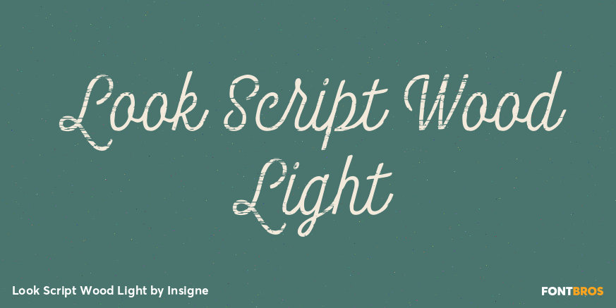 Look Script Wood Light Poster