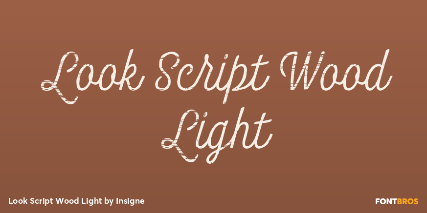 Look Script Wood Light Poster