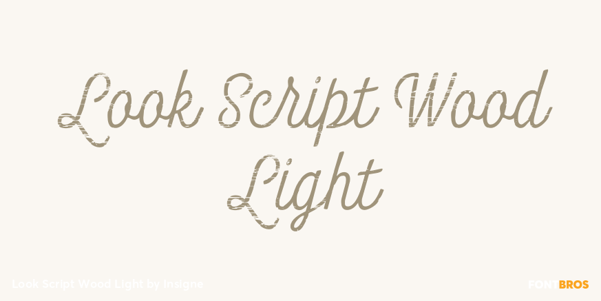 Look Script Wood Light Poster