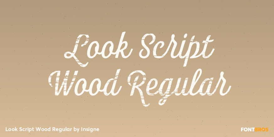 Look Script Wood Regular Poster